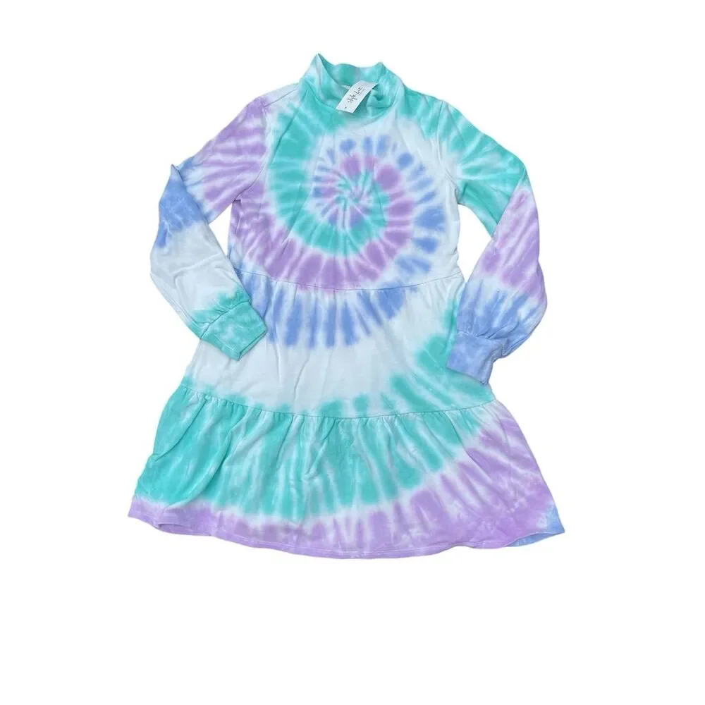 Style & Co PM Tie-Dye Tiered Dress M
